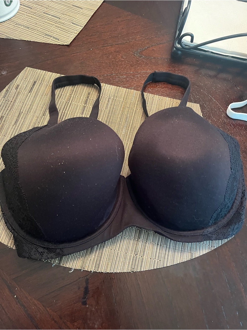 Secret treasures Black Lace-Trim Push-Up Bra - Women Intimates 38ddd relived